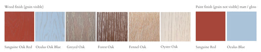 Furniture colour and finish sample tile
